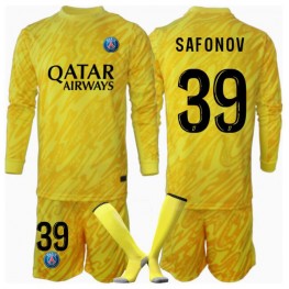 Paris Saint-Germain Matvei Safonov #39 Keeper Derde tenue Kids 2024-25 Lange Mouw (+ Korte broeken)